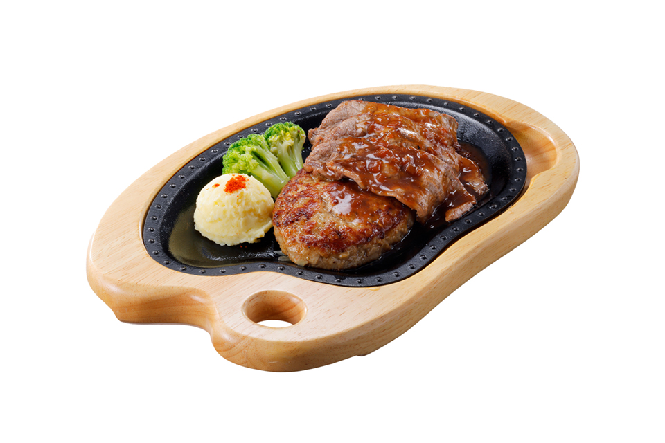 みすじグリル（和風オニオンソース）＆ハンバーグステーキS